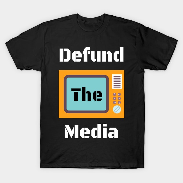 Retro Vintage Defund The Media T-Shirt by WassilArt